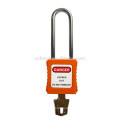 CE approval nylon body steel long shackle anti slipping padlock brands